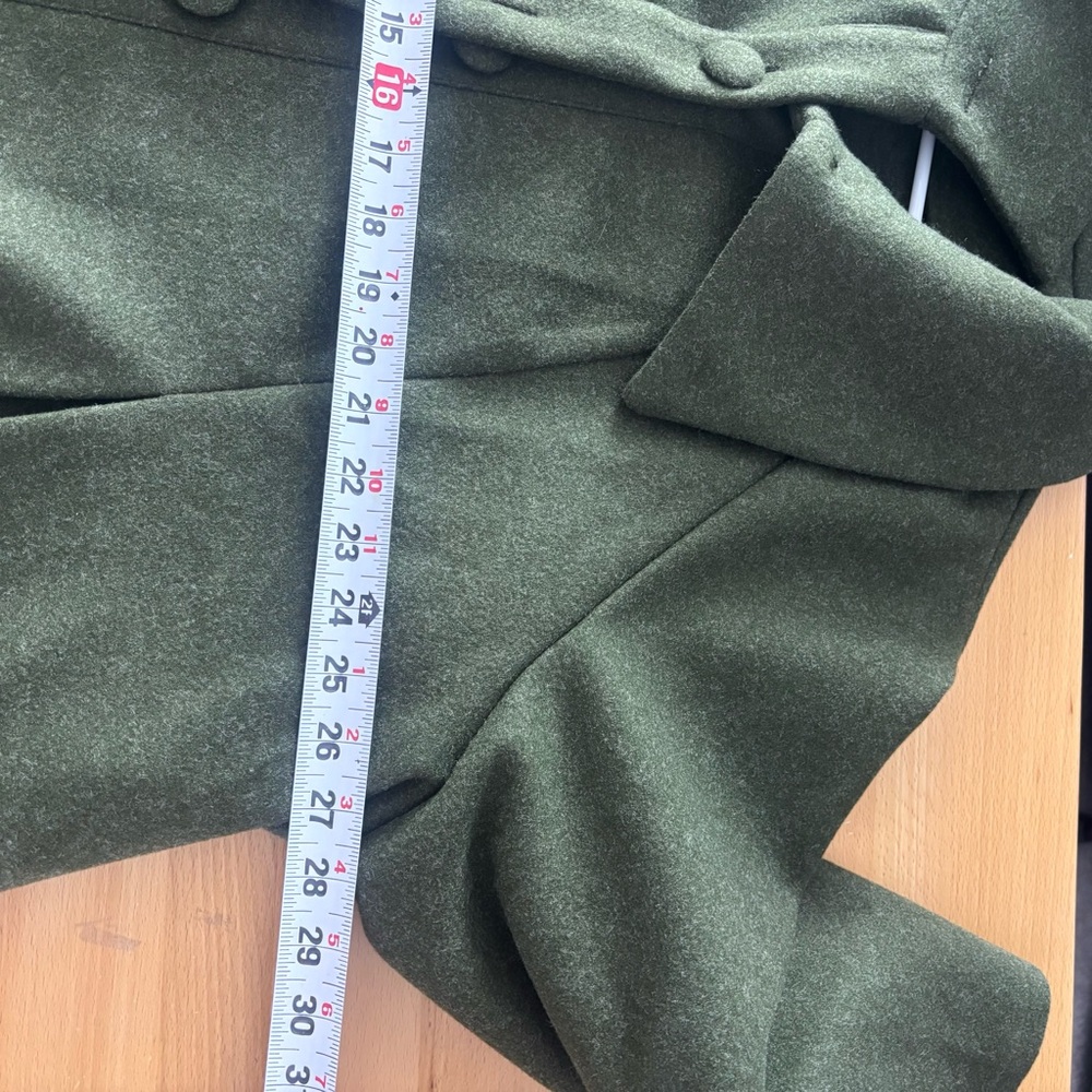 BloomChic Green A Line Button Jacket Flared Sleev… - image 8